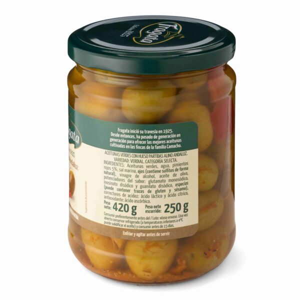 Cracked whole green Verdial olives marinated "Andalusian style" - Image 3