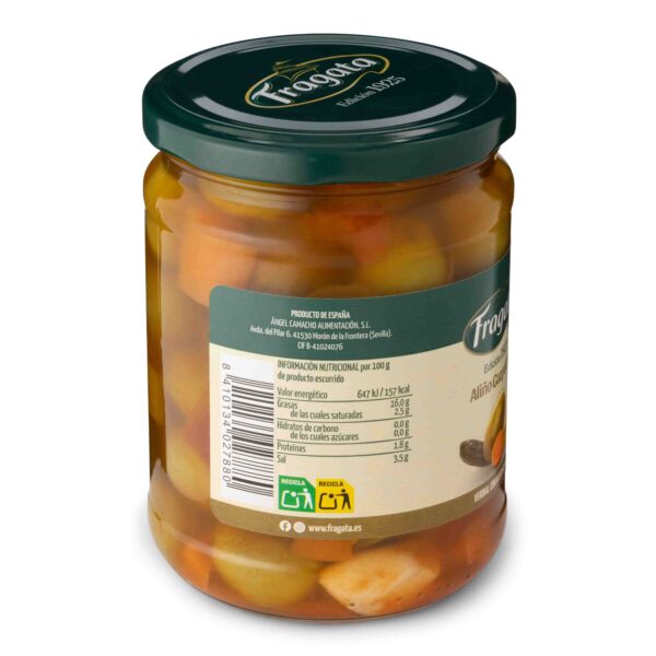 Split whole green Verdial olives marinated "Gazpacha style" - Image 2