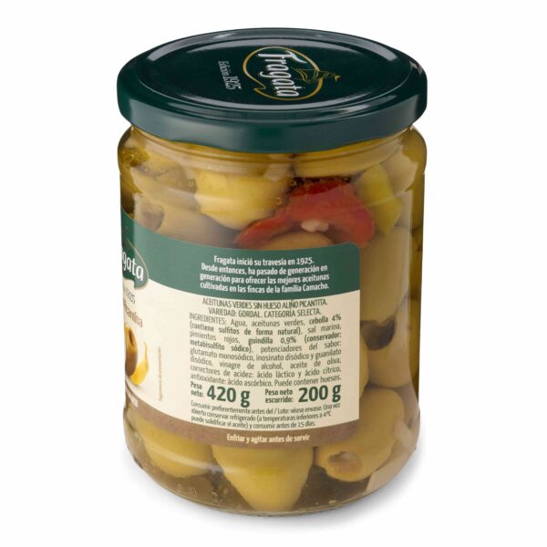Pitted green Queen olives marinated "Spicy style" - Image 3