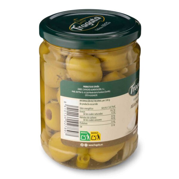 Pitted green Queen olives marinated "Spicy style" - Image 2