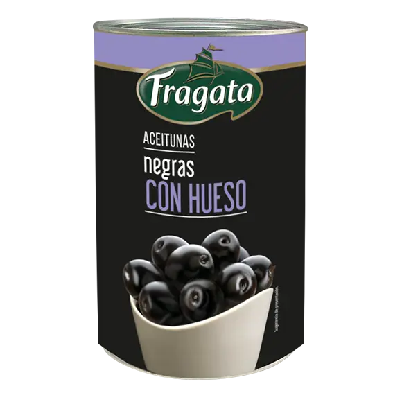 Lata aceitunas Hojiblanca negra con hueso 4.350g