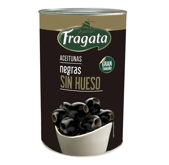 Lata aceitunas Hojiblanca negra deshuesada 4.150g