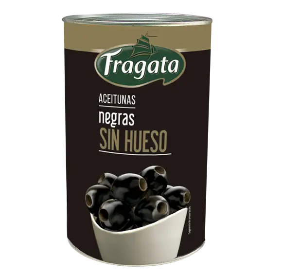 Lata aceitunas Hojiblanca negra deshuesada 4.150g